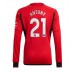 Manchester United Antony #21 Voetbalkleding Thuisshirt 2023-24 Lange Mouwen